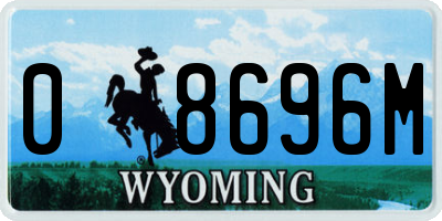 WY license plate 08696M