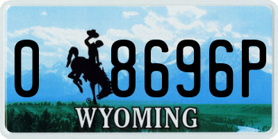 WY license plate 08696P