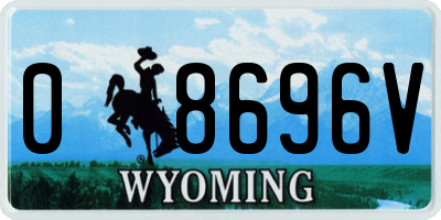 WY license plate 08696V