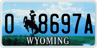 WY license plate 08697A