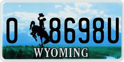 WY license plate 08698U