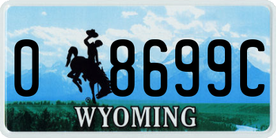 WY license plate 08699C