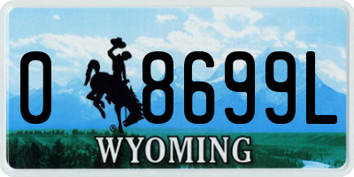 WY license plate 08699L
