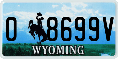 WY license plate 08699V