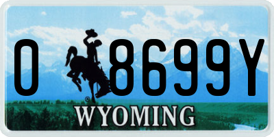 WY license plate 08699Y