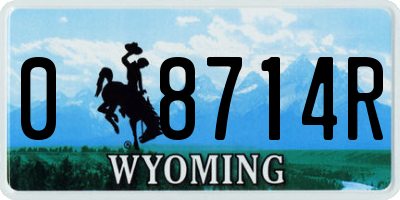 WY license plate 08714R