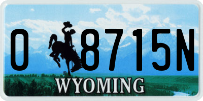 WY license plate 08715N