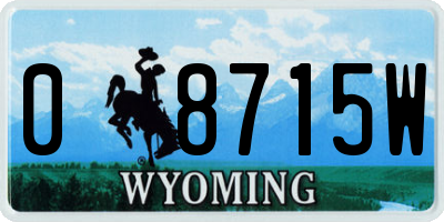 WY license plate 08715W