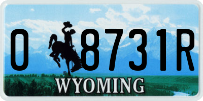 WY license plate 08731R