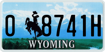 WY license plate 08741H