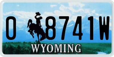 WY license plate 08741W