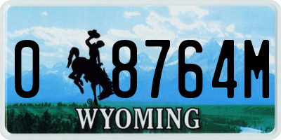 WY license plate 08764M
