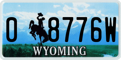 WY license plate 08776W