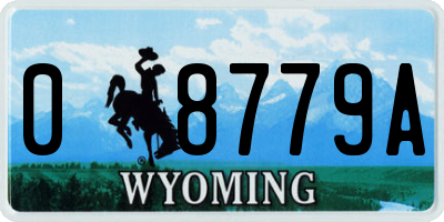 WY license plate 08779A