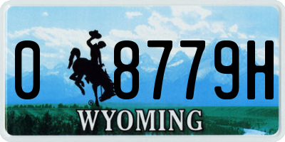 WY license plate 08779H