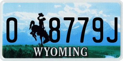 WY license plate 08779J