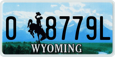 WY license plate 08779L