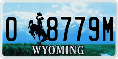 WY license plate 08779M