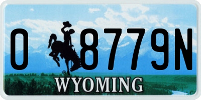 WY license plate 08779N