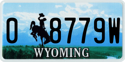 WY license plate 08779W