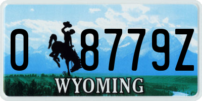 WY license plate 08779Z