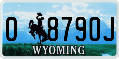 WY license plate 08790J