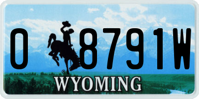 WY license plate 08791W
