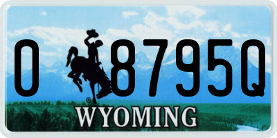 WY license plate 08795Q