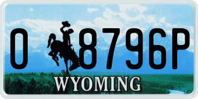 WY license plate 08796P