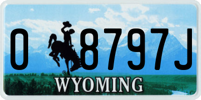WY license plate 08797J