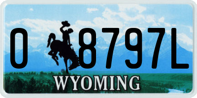 WY license plate 08797L