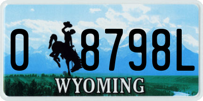 WY license plate 08798L