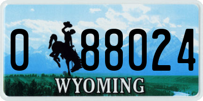 WY license plate 088024