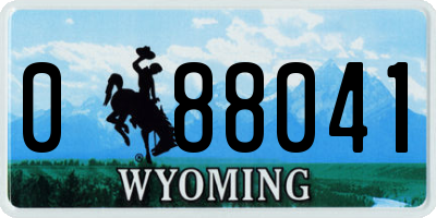 WY license plate 088041