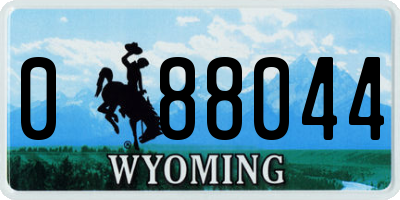 WY license plate 088044