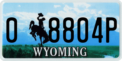 WY license plate 08804P