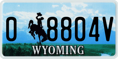 WY license plate 08804V