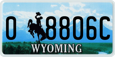 WY license plate 08806C
