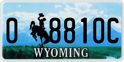 WY license plate 08810C