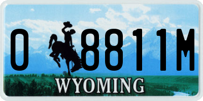 WY license plate 08811M