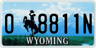WY license plate 08811N