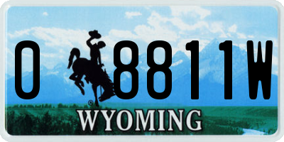 WY license plate 08811W
