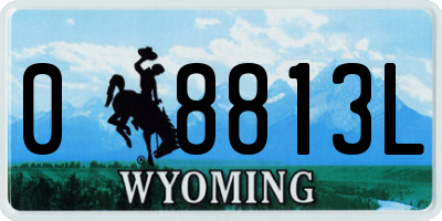 WY license plate 08813L