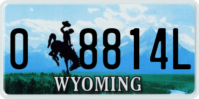 WY license plate 08814L