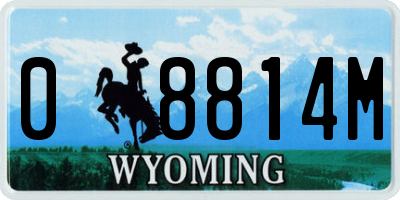 WY license plate 08814M