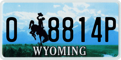 WY license plate 08814P