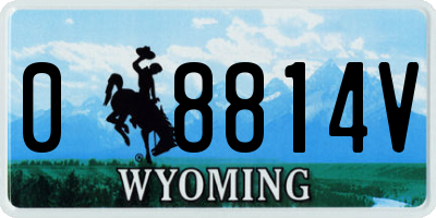 WY license plate 08814V