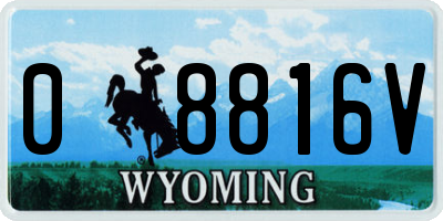 WY license plate 08816V