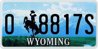 WY license plate 08817S