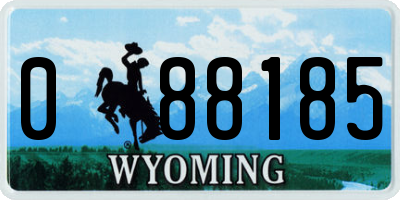 WY license plate 088185